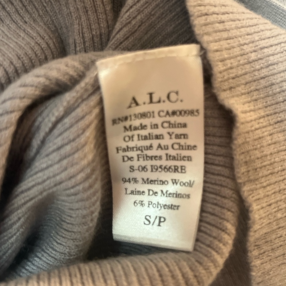A.L.C. Merino Wool Ribbed Top - Picture 4 of 5